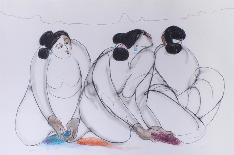 R. C. Gorman (1931-2005) Native American: CANYON HARVEST (A.p.205), 1984, color lithograph, signed in pencil and inscribed EP AP (Editions Press artist’s proof), printed and published by Editions Press, San Francisco with their and the arti
