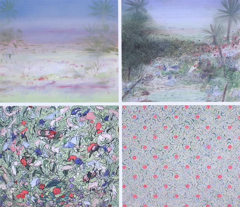 Farideh Golbahar (b. 1942) Israeli: ABOUT LANDSCAPE II, color giclee, signed in pencil, numbered 5/150, sheet 23 ½ x 27”. Gallery Retail $250