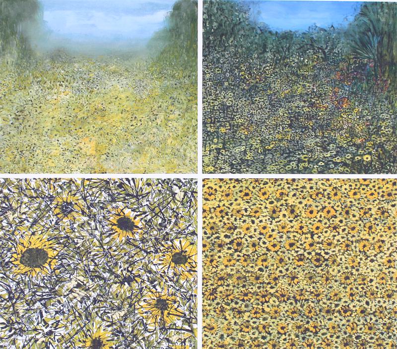 Farideh Golbahar (b. 1942) Israeli: LANDSCAPE (Yellow), color giclee, signed in pencil, numbered 41/150, sheet 23 ½ x 27”. Gallery Retail $250