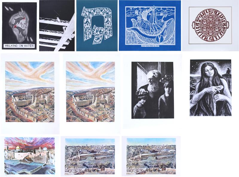 Michal Naâ€™Aman, David â€œDuduâ€ Mezach, Jacob: Michal Naâ€™Aman (b. 1951) Israel WALKING ON WATER, 2005, aquatint etching with drypoint and red paint highlight, signed in pencil, numbered 17/18, Jerusalem Print Workshop blind stamp, sheet 18