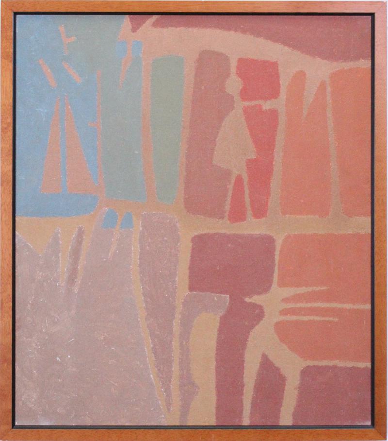 Ruth Kerkovius (1921-2007) Latvian/ New York: UNTITLED, 1978, oil painting with sand on canvas, signed and dated on verso, 28 x 24”, frame 30 x 26”.