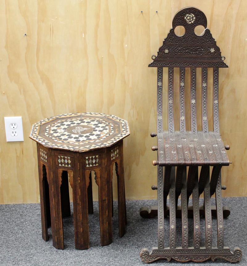 Furniture: Turkish Scissor Chair & Mosaic Side Table (1 of 11)