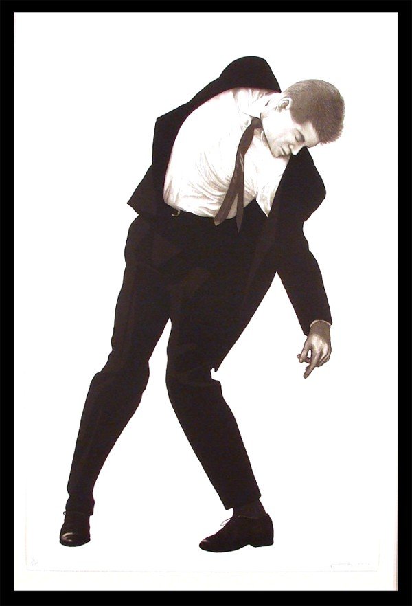 Robert Longo (b. 1953) American: MAX, 2002, lithograph, signed in pencil, from the numbered edition 120, sheet 46 x 30", framed.