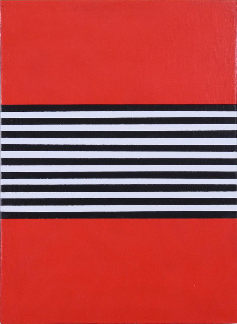 Richard Roth (b. 1946) New York: HELP IN ON THE WAY, 2010, Flashe vinyl paint on birchwood panel, signed and dated and titled on verso, 11 ½ x 8 x 4”.