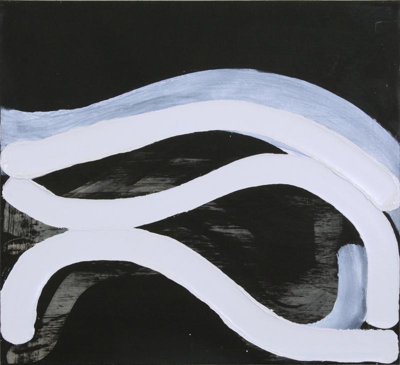 John Millei (b. 1958) California: MARITIME #01 (Swell), 2004, oil and acrylic painting on canvas, signed on verso, 24 x 26”. Provenance: ACE Gallery, Los Angeles; Gallery Price $26,000.