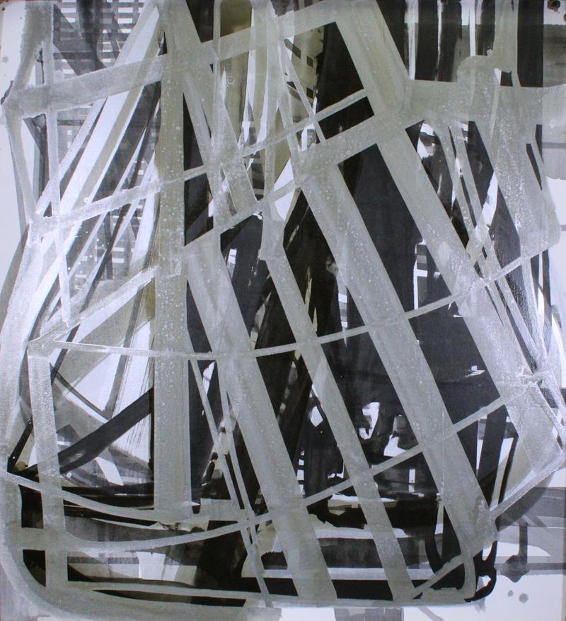 John Millei (b. 1958) California: MARITIME #61, 2008, oil and acrylic painting on canvas, signed and dated on verso, 60 x 55”. Provenance: ACE Gallery, Los Angeles; Gallery Price $40,000.