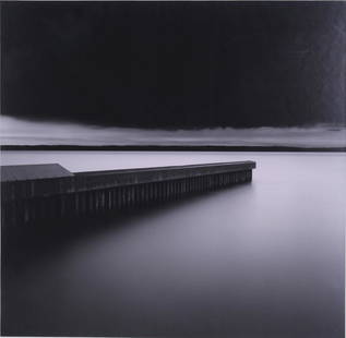 Michael Levin (20th Century) Canadian: JETTY PORT TOWNSEND WA, 2005, gelatin silver print artist mounted to ragboard, signed and dated and numbered 12/40 on ragboard, image 15 x 15&#8221;, sight 16 x 16&#8221;, frame 27&#189; x 27 &#189;&#