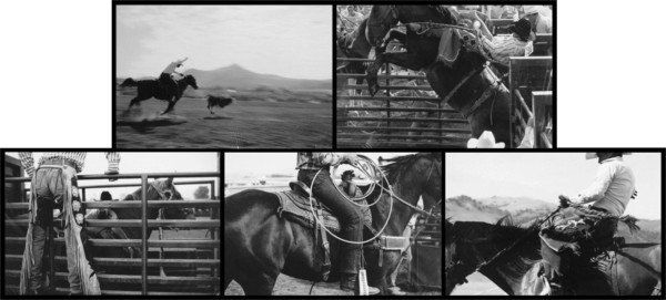 Stanley Newton (20th Century) American (five): COWBOY SERIES, five platinum prints, each image 20 ¼ x 30 ¼", full margins, proofs before from the edition. (5)