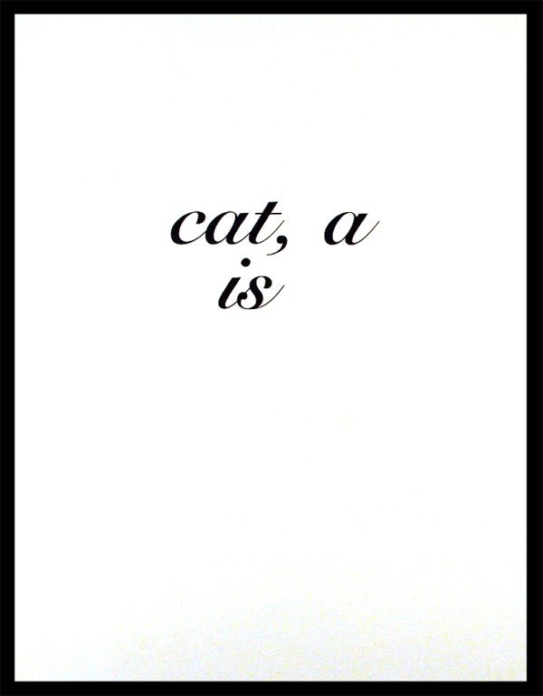 Diana Thater (b. 1962) Californian: CAT, A IS, signed and dated on verso and inscribed 'set #6, #1 of 2', sheet 43 ½ x 33 ¾", printed by Muse X, framed, five hinge impressions upper area, otherwise in good condition.