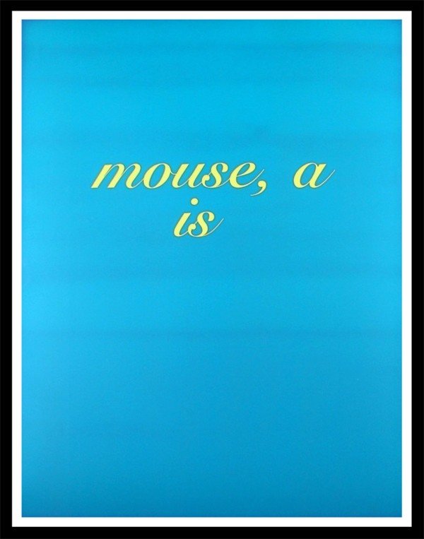 Diana Thater (b. 1962) Californian: MOUSE, A IS, 1996, color iris print, signed and dated on verso and inscribed 'set #6, #1 of 2', sheet 43 ½ x 33 ¾", printed by Muse X, framed, five hinge impressions upper area, otherwise in good co