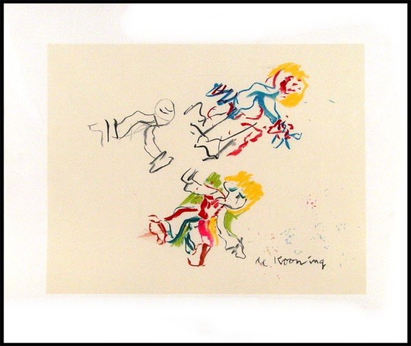 Willem De Kooning (1904-1997) Dutch: FOR LISA, 1984, color screenprint, from the stone signed edition of about 500 (aside from the signed and numbered edition of 200 without margins), with the artist's copyright stamp on the verso, image