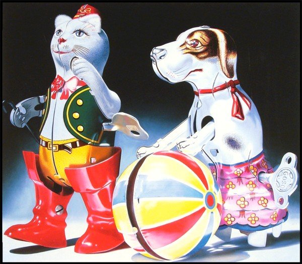 Charles Bell (1935-1995) American: CIRCUS ACT, color Giclee on thick paper, estate signed, from the numbered edition 200, image 21 ½ x 24", full margins, published by Robert Bane Ltd.