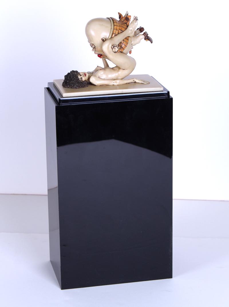 Ralph Massey (b. 1938) California: HUMPTY DUMPTY& MARLENE, 1977, cast Polyester resin sculpture with airbrush lacquer finish, signed and numbered AP #3 (artist’s proof) underneath base, aside from the edition of 10, sculpture 5 x