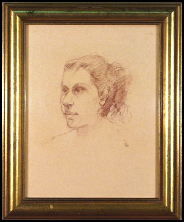 Stephen Douglas (b. 1949) Californian & Jackson (20: BLACKWELL, 1990, charcoal drawing on paper, initialed and dated lower right, 18 x 14", framed; Jackson, PORTRAIT, oil painting on canvas, signed lower right, 20 x 16", framed.