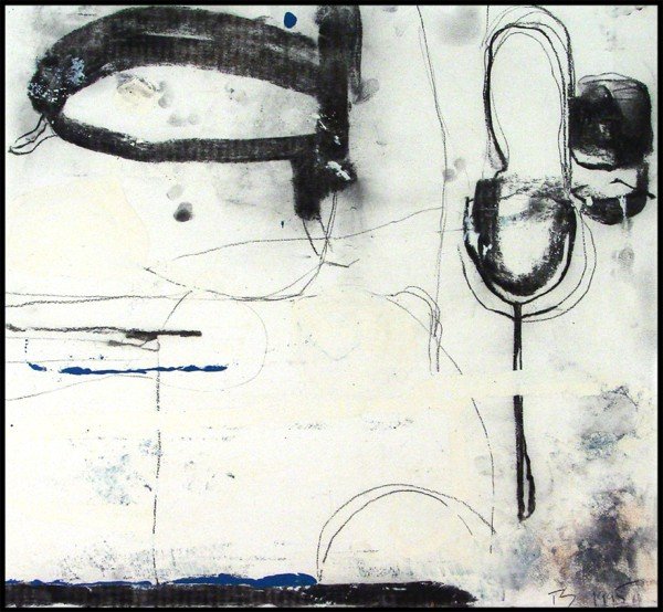Tom Savage (b. 1953) American: UNTITLED, 1995, acrylic, charcoal and graphite on paper, initialed and dated lower right, 22 ¼ x 24", in good studio condition as received from the artist.