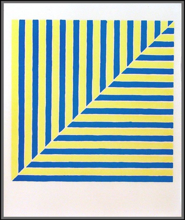 after Frank Stella (b. 1936) American: UNTITLED (RABAT) (A.A.p.170), from Ten Works For X Painters, 1964, color screenprint, edition of 500, sheet 24 x 20", blindstamp lower right, published by Wadsworth Athenium, printed Ives-Sillman Inc.