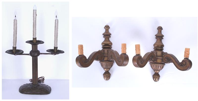 Decorative Arts: Gothic Candelabra & Wood sconces (1 of 3)