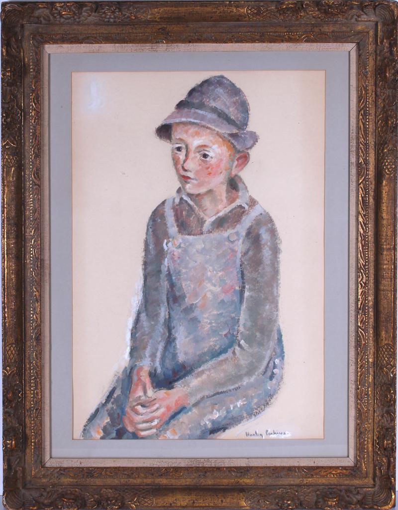 Harley Perkins (1883-1964) Massachusetts Vermont: RED, GEORGIA SERIES, acrylic painting on paper, signed lower right, sight 26 ¾ x 19 ¾”, frame 37 x 30 ½ x 3 ½” with glass.