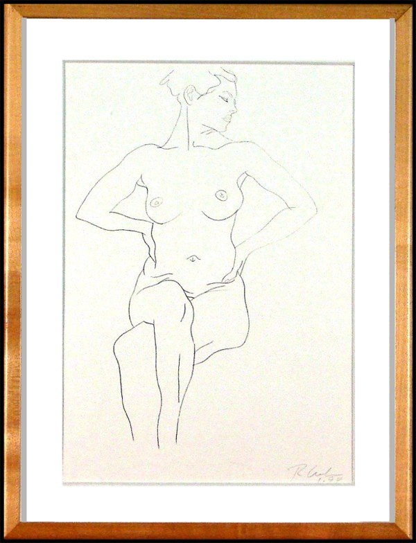 Robert Graham (1938-2008) Mexican/ American: NUDE, 1994, lithograph, signed in pencil, sheet 14 x 10", blindstamp lower left, framed.