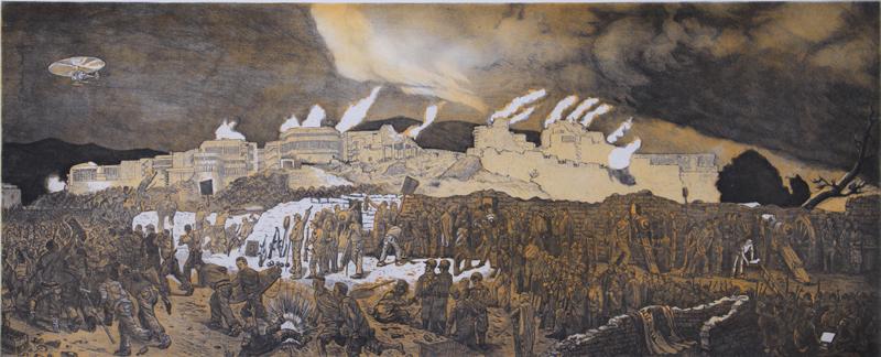 Sandow Birk (b. 1962) Detroit (1 of 2)