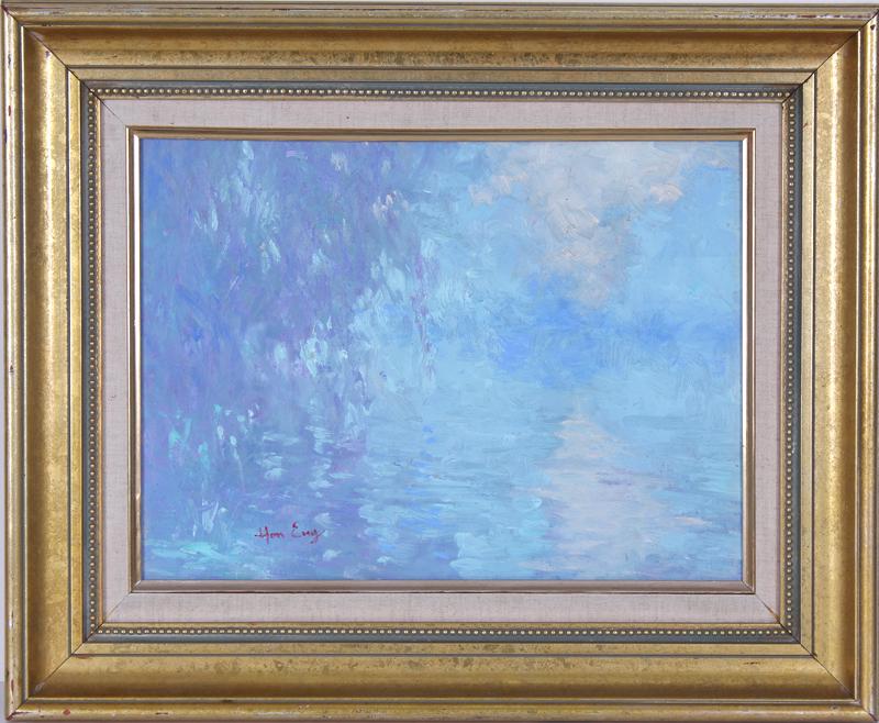 Hon Eng (20th Century) American: IMPRESSIONIST VIEW, oil painting on canvas board, signed lower left, 12 x 16”, frame 18 ½ x 22 ½”.