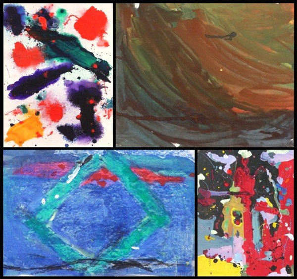From the Sam Francis Collection (ten): A group of originals and prints from Sam Francis' personal collection including: UNTITLED SG 37, acrylic painting on paper, 23 ¾ x 18"; UNTITLED SG 65, acrylic painting on board, 13 ½ x 10 ½"; UNTI