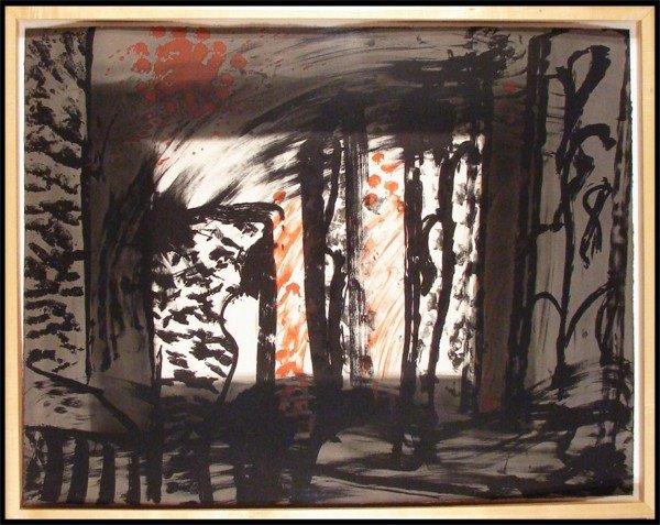 Sir Howard Hodgkin (b. 1932) British: SAND, color lithograph, signed in pencil, printer's proof 2 aside from the numbered edition, sheet 31 x 40", framed.