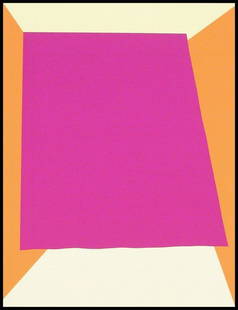 Richard Mortensen (1910-1993) Swedish: UNTITLED from the NOBEL PRIZE portfolio, 1974, color screenprint, signed in pencil, from the numbered edition 100, image 23 x 17 ¾", full margins, a few faint scuffs visible at certain angles in raki