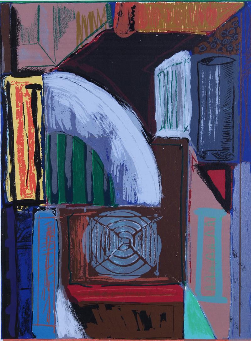 Greg Gronowski (20th Century): ILLUMINATI II, color screenprint, signed and titled and numbered 63/150 in pencil, image 16 x 12”, full margins, frame 30 ¾ x 26 ¾” with glass.