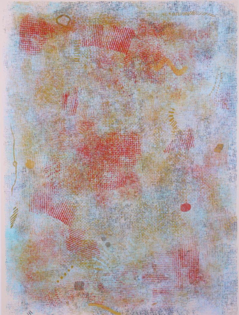 Robert Natkin (1930-2010) American: BERN Series, 1974, color screenprint, signed and dated and numbered 12/50 in pencil, image 36 x 27 ¼”, sheet 40 ¾ x 31 ¼”, Plexiglas frame 41 ¼ x 31 ¾”