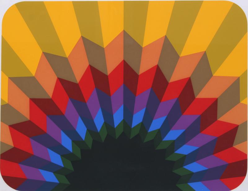 Marko Spalatin (b. 1945) Croatia American: FIGURE V, color screenprint, signed and numbered 57/60 in pencil, image 19 ½ x 25”, sheet 25 ½ x 30 ½”, frame 30 ¼ x 38 ½” with glass.