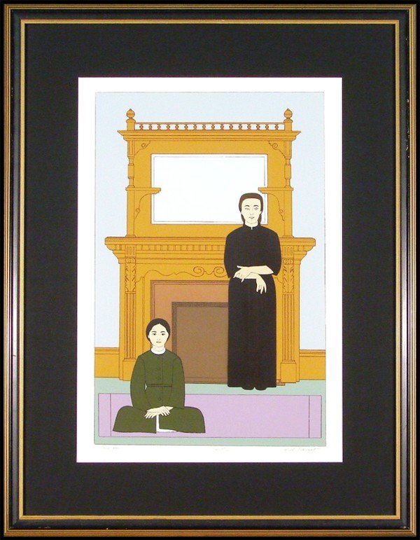 Will Barnet (b. 1911) American: REFLECTIONS, color screenprint, signed in pencil, from the numbered edition 225, image 22 x 14 ¼", full margins, framed with glass.