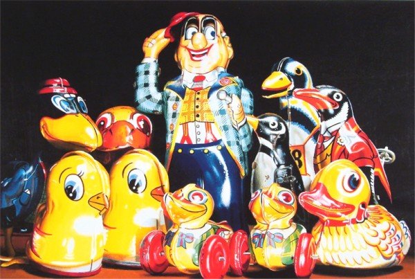 Charles Bell (1935-1995) American: CURTAIN CALL, color Giclee on thick paper, estate signed in pencil, from the numbered edition 200, image 20 ¼ x 30", full margins, published by Robert Bane Ltd.