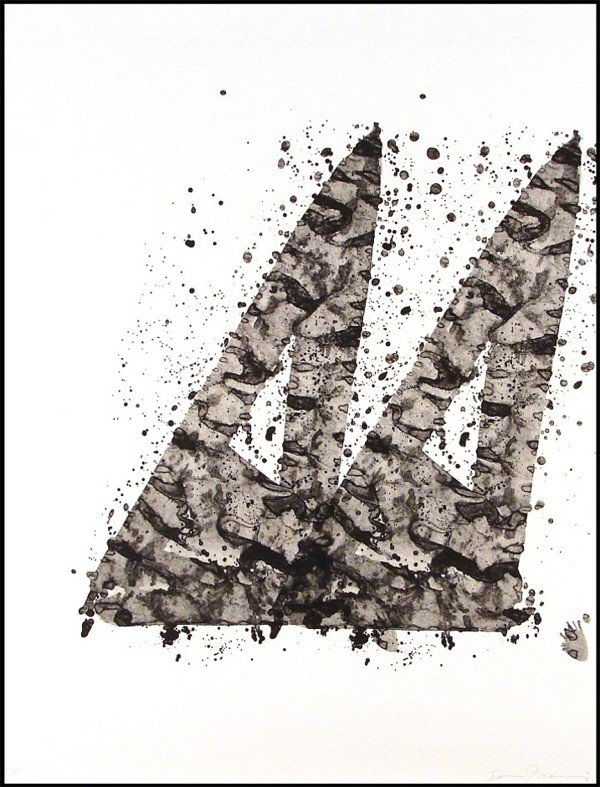 Sam Francis (1923-1994) American: UNTITLED (L.204; SF.212), 1976, two-color lithograph, signed in pencil, from the numbered edition 30, sheet 33 x 25", printed by George Page, published by Litho Shop, a few soft handling creases, othe