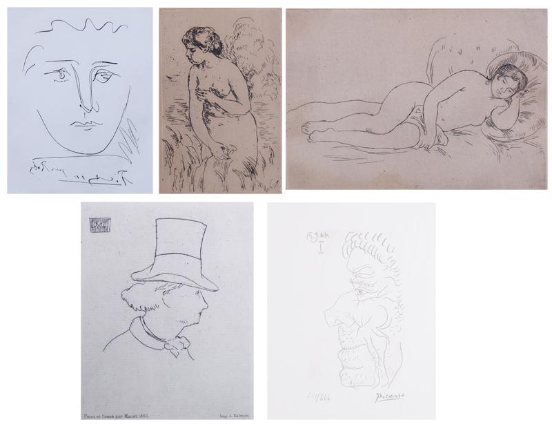 Pablo Picasso; Pierre-Auguste Renoir (2); Edouard Manet; (1 of 8)