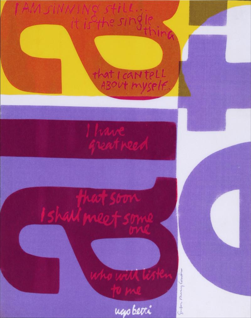 Sister Mary Corita Kent (1918-1986) Californian (1 of 3)