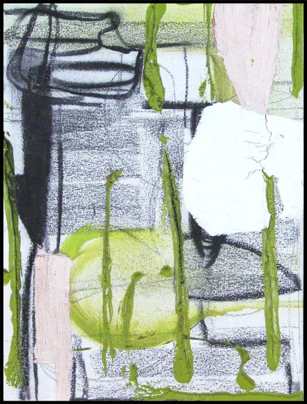 Tom Savage (b. 1953) American: UNTITLED, 1999, oil, charcoal and graphite on canvas, initialed and dated lower right, 16 x 12", in good studio condition as received from the artist.