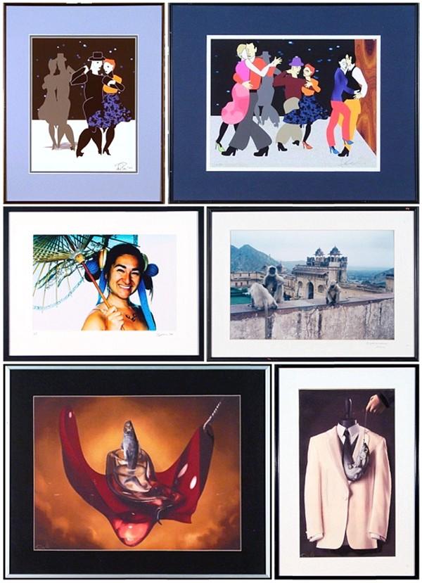 Eugene Buday (2), Tammy Kodsi, Kiki Stratinaki: DANCE, two digital prints, signed in pencil, from the numbered editions 250, sight 10 ½ x 13 ½", framed, one with broken glass, scuffs; Together with Tammy Kodsi, PARTICIPANT AT BURNING MAN, photo, 