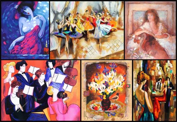 Alexander and Tina Wissotzky, Batia Magal, Panto, : BLUE IRIS, color screenprint, signed in pencil, from the numbered edition 490, sheet 12 x 10"; Together with Batia Magal, ETERNAL MOMENT, color screenprint, signed in ink, from the numbered edition 75