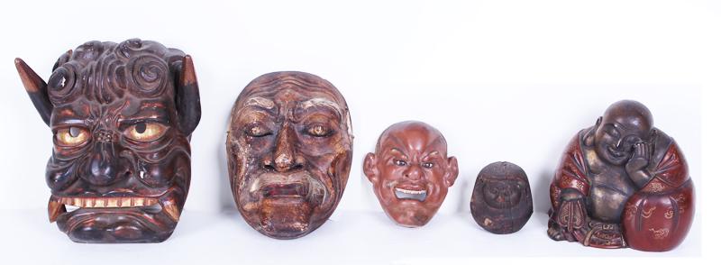 Japanese Masks & items (five) (1 of 7)
