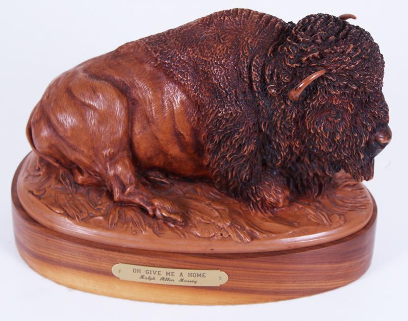 Ralph Massey (b. 1938) California: OH GIVE ME A HOME, cast Polyester resin sculpture with unique airbrush lacquer finish, signed lower backside, artist’s proof aside from the edition of ten color variations, with artist’s d