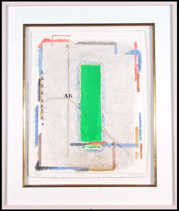 James Coignard (1925-2008) French: VERT from PALIO (S.602), 1984, color carborundum gravure, signed in pencil, from the edition Roman numeral 15 aside from the numbered edition 75, sheet 22 x 17 ¼", published by Visions Nouvelle, fram