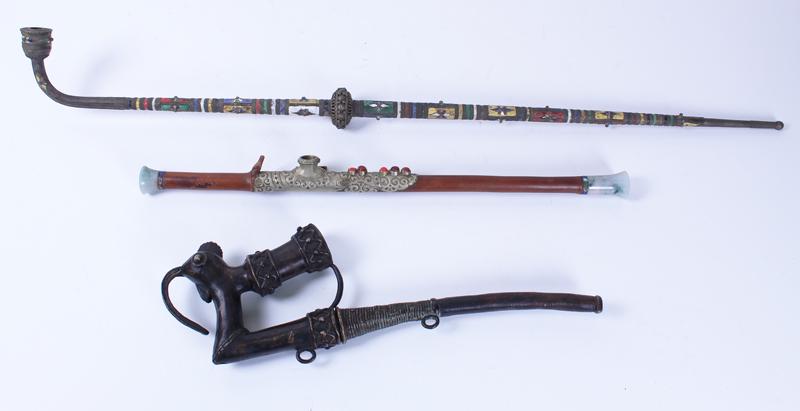 Ethnic Smoking Pipes (19th/ 20th Century) (three) (1 of 5)