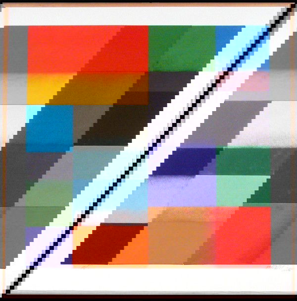 Charles Arnoldi (b. 1946) Californian: UNTITLED, color Giclee, signed in pencil and inscribed artist's proof, only some artist's proofs were printed, the edition was unrealized, image 36 x 36", full margins, framed.