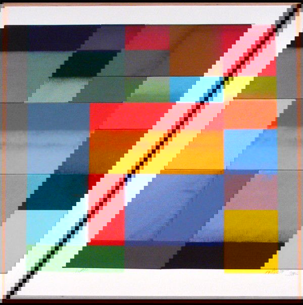 Charles Arnoldi (b. 1946) Californian: UNTITLED, color Giclee, signed in pencil and inscribed artist's proof, only some artist's proofs were printed, the edition was unrealized, image 36 x 36", full margins, framed.