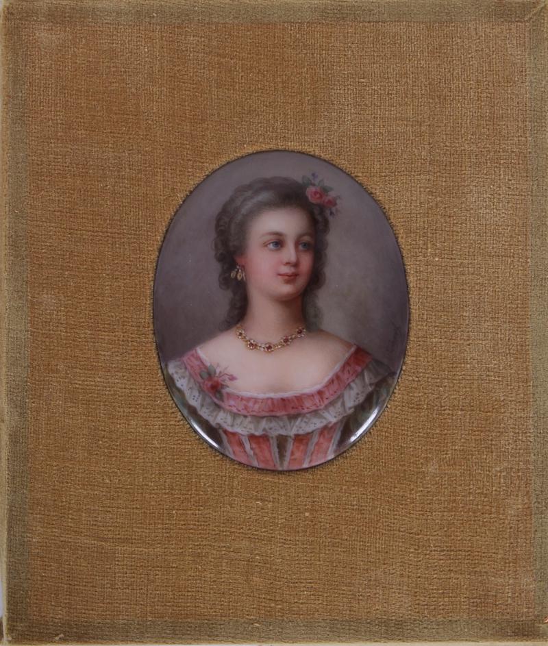 19 th  Century Painted Portrait Miniature (1 of 3)