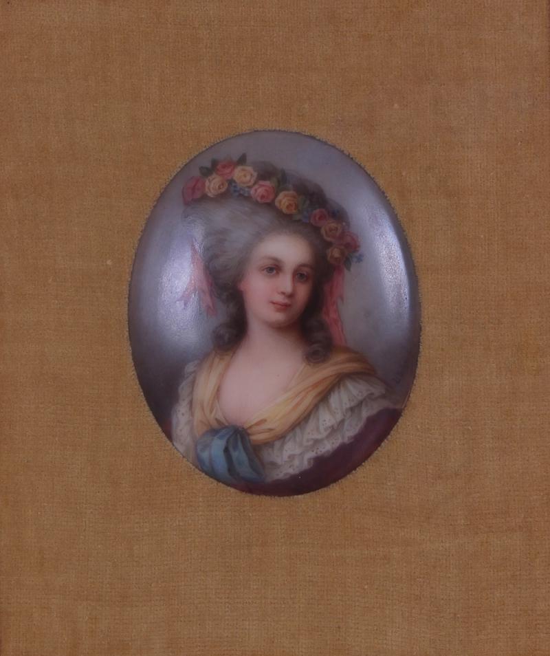 19 th  Century Painted Portrait Miniature (1 of 3)