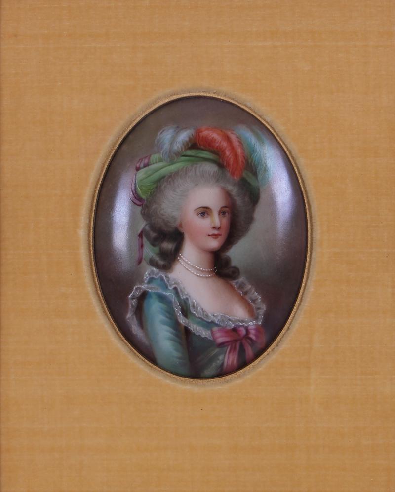 19 th  Century Painted Portrait Miniature (1 of 2)