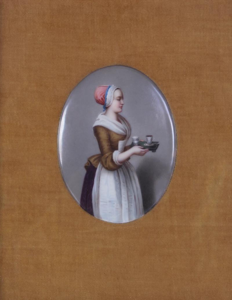 19 th  Century Painted Portrait Miniature (1 of 2)
