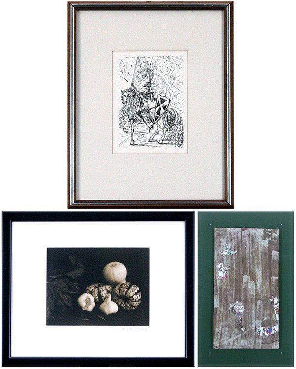 Salvador Dali; Caroline Hyman; Hyink: Artist: Salvador Dali; Caroline Hyman; Hyink Birthdate: (three) EL CID, etching, signed in the plate, image 6 ¾ x 4 ¾", , full margins, from the edition published by The Collector's Guild; Together 
